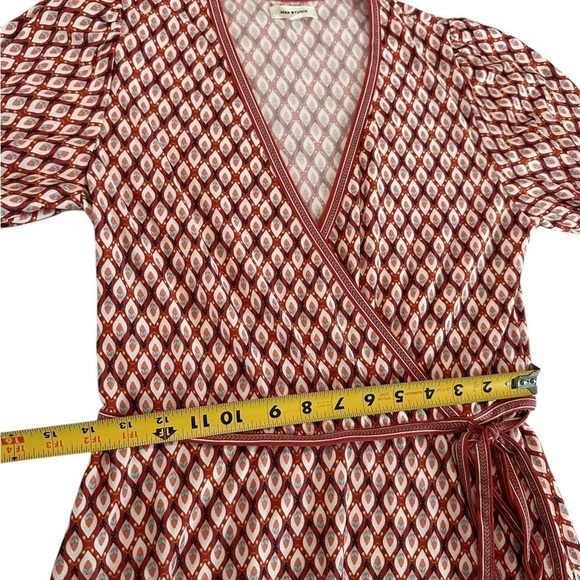Max Studio Women's Smocked Sleeve Size M Wrap Dress - Picture 9 of 17
